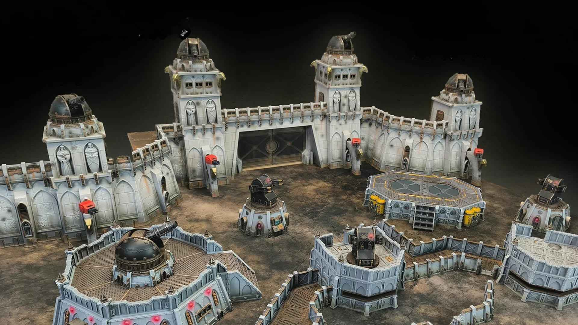 Forteresse de wargame imprimée en 3D, décor futuriste pour bataille tabletop